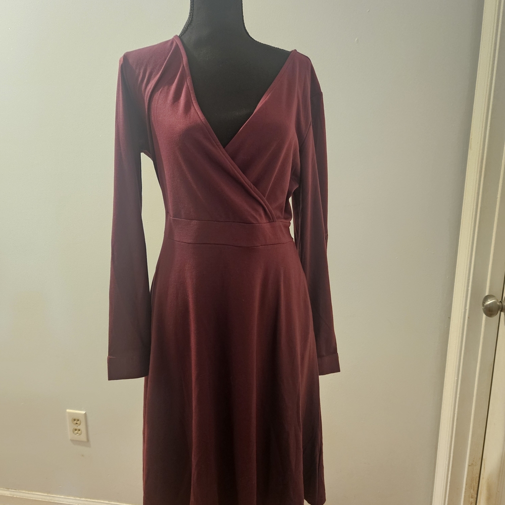 Flattering Burgundy Dress